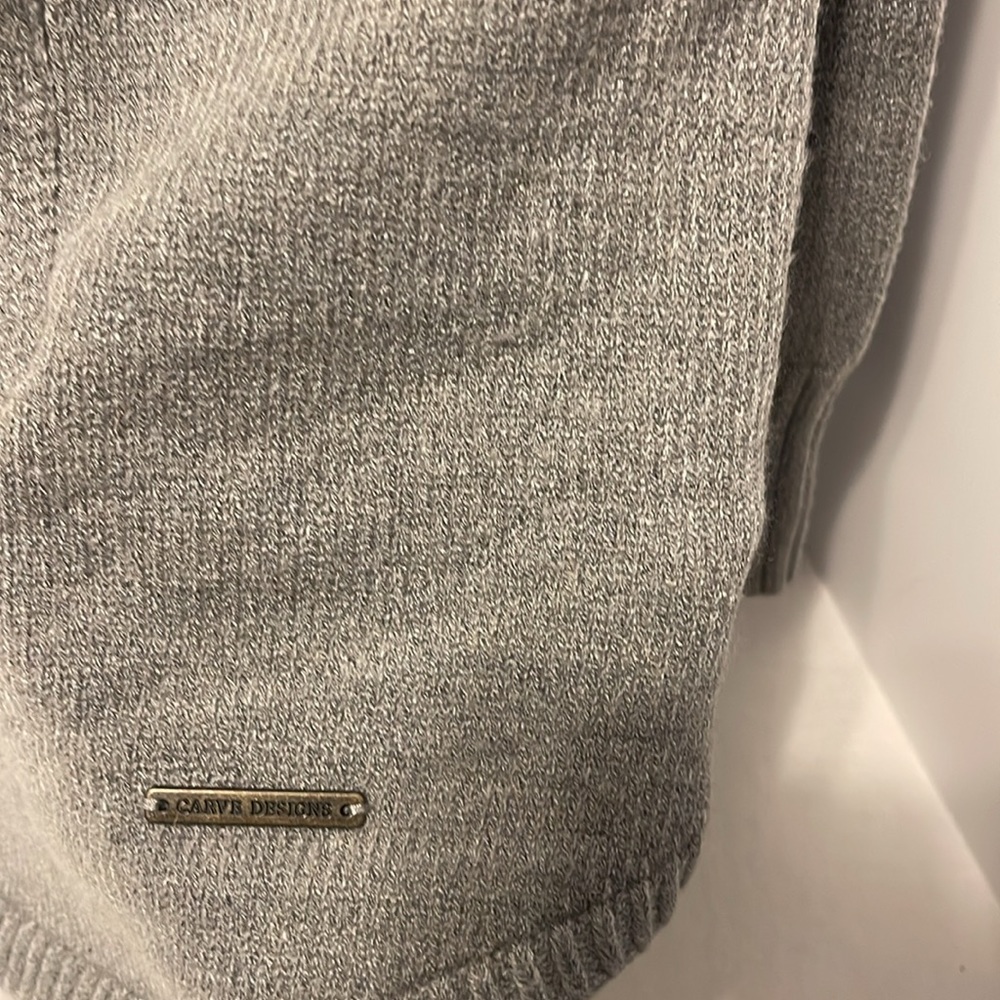 Carve Designs Sweater Women’s Size XL Grey Pullover Cowl Neck Cozy Warm Pocket - Picture 8 of 11